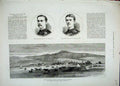 Old Antique Print 1881 Transvaal War Newcastle Fort Terror O'Connel Men 19th