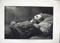 Original Old Antique Print 1881 Fine Art Body Late Emperor Alexander Russia Man