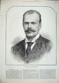 Original Old Antique Print 1881 Portrait Alexander Emperor Russia Man Victorian