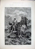 Old Antique Print 1881 War Transvaal English Vedettes Boers Woodville Art 19th