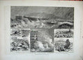 Old Antique Print 1881 Storm Dover Admiralty Pier Lord Warden Quay Sea 19th