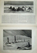 Old Antique Print 1881 American Franklin Graves King Williams Land Camp 19th