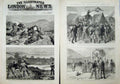 Old Antique Print 1881 Transvaal War Boear Majuba Hill Africa Ingagani 19th