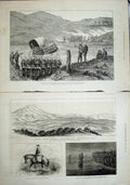 Old Antique Print Transvaal War 1881 Incangua River Boers Laing'S Neck 19th