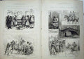 Antique Old Print 1881 Petersburg Russia Sledge Horse Police Canal Bridge 19th