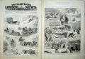 Original Old Antique Print 1881 London Snowstorm Horse Sledge Winter Birds