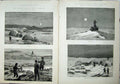 Old Antique Print 1881 American Franklin Reindeer Camp Lake Daly Salmon 19th