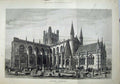 Original Old Antique Print 1881 Fine Art Architecture Chester Cathedral Graves