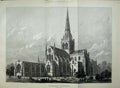 Old Antique Print 1881 Architecture Fine Art Chichester Cathedral Church 19th