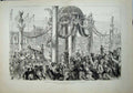 Original Old Antique Print 1881 Imperial Marriage Vienna Bride Horse Carriage