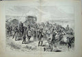 Old Antique Print 1881 War South Africa Wounded Prisoners Ambulance Cart 19th