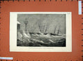 Old Antique Print 1881 Storm Ryde Sea Sailing Ships Railway Pier Fine Art 19th