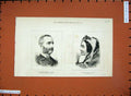 Old Antique Print 1881 Colonel Deane Transvaal War Mrs Hall Portrait Art 19th