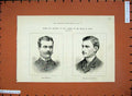 Original Old Antique Print 1881 Lord Carrington Earl Yarborough House Lords Men