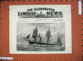 Old Antique Print 1881 Sailing War Ship H.M.S Doterel Strait Magellan Art 19th