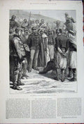 Original Old Antique Print 1881 French Tunis Military Sentence Death War Siers