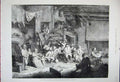 Old Antique Print 1881 Dance People House Interior Adrian Van Ostade Art 19th