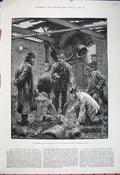 Original Old Antique Print 1881 Steerage Steamer Solway Ship Kingstown Fine Art
