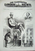 Old Antique Print 1881 Arrest Mr Parnell Morrison'S Hotel Dublin Ireland 19th