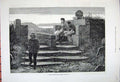 Original Old Antique Print 1881 Cornish Churchyard St Levan Land'S End Fine Art
