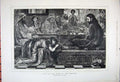 Original Old Antique Print 1881 Fine Art Jesus House Pharisee Lawson Fine Art