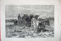 Original Old Antique Print 1881 Ploughing Sussex Downs Cattle Farming Fine Art
