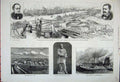Original Old Antique Print 1881 Statue Bolckow Middlesbrough Mayor Furnaces Art