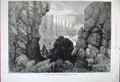 Old Antique Print Iceland 1881 Entrance Allmannagja Cliffs Rocks Fine Art 19th