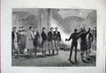 Original Old Antique Print Fine Art 1881 Prince Wales Scotland Kilts Camp Fire
