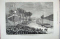 Old Antique Print 1881 Royal Review Scottish Volunteers Edinburgh Ta Army 19th
