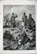 Old Antique Print 1881 Fine Art Perthshire Army Inverness Highlanders War 19th
