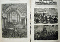 Old Antique Print 1881 Gladstone Leeds Victoria Hall Banquet Procession 19th