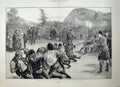 Old Antique Print 1881 Royal Highlands Scotland Tug-Of-War Balmoral Art 19th