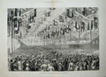 Old Antique Print 1881 Mr Gladstone Leeds Meeting Cloth Hall Free-Trade 19th