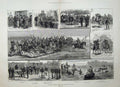 Antique Old Print 1881 Austrian Military Hungarian Hussars War Horses Art 19th
