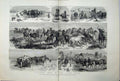 Original Old Antique Print 1881 Wild Horses Puszta Hungarian Heath Country Art
