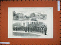 Original Old Antique Print 1881 Ireland Army Siers Home House Building Guards