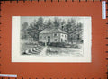 Original Old Antique Print Grave William Penn Jordans Buckinghamshire 1881 19th