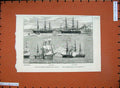 Old Antique Print 1881 Ships Flying Squadron Bay Yedo Pegasus Bacchante 19th