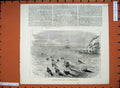 Old Antique Print 1881 Devon Somerset Staghounds Hunting Dogs Ships Art 19th