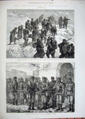 Old Antique Print 1882 War Herzegovina Insurgents Austrian Army Cattaro 19th