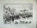 Original Old Antique Print 1882 Royal Wedding Queen Coach George Chapel Windsor