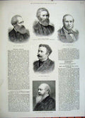 Old Antique Print 1882 Edward Duncan Henry Woods Aitchison Douglas Bodley 19th