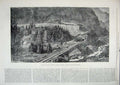 Old Antique Print 1882 Gothard Railway Tunnels Zigzag Monte Piottino Art 19th