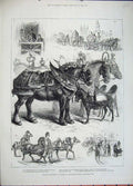 Old Antique Print *0229 1882 May-Day Procession Horses Newcastle-On-Tyne