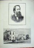 Original Old Antique Print 1882 Lord Frederick Cavendish Ireland Phoenix Dublin