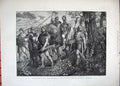 Original Old Antique Print 1882 Windsor Tapestry Men Kent Horses Army HarArt