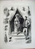 Old Antique Print 1882 Fancy Dress Ball Royal Albert Hall Costumes Ludlow 19th