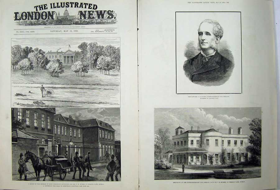 Antique Old Print Burke Ireland 1882 Phoenix Park Dublin Cavendish Murder 19th