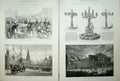 Antique Old Print 1882 Royal Wedding Esher Horse Carriage Aberdeen Market 19th